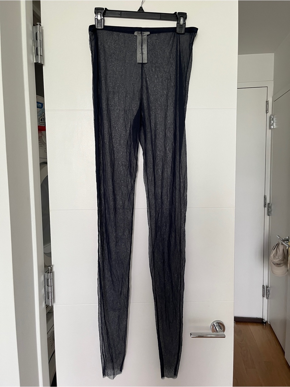 The Row Navy Sheer Skinny Jeans